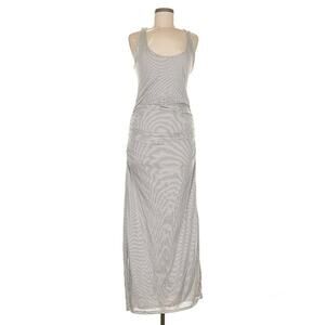 Victoria's Secret Womens Gray White Striped Jersey Knit Sleeveless Maxi Dress XS